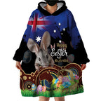 Personalised Australia Easter Day Wearable Blanket Hoodie Aussie Bilby Aboriginal Art