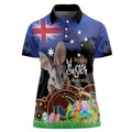 Personalised Australia Easter Day Women Polo Shirt Aussie Bilby Aboriginal Art