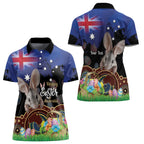 Personalised Australia Easter Day Women Polo Shirt Aussie Bilby Aboriginal Art