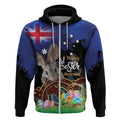 Personalised Australia Easter Day Zip Hoodie Aussie Bilby Aboriginal Art