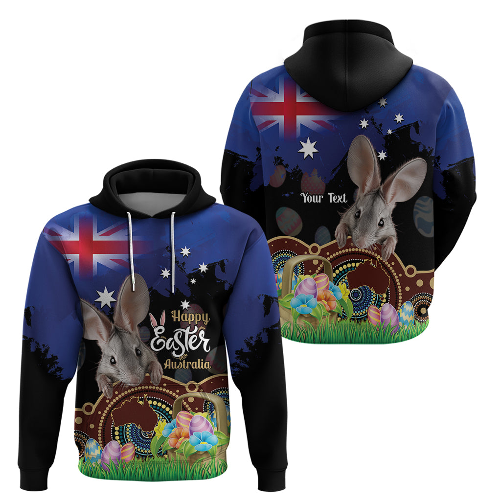 Personalised Australia Easter Day Zip Hoodie Aussie Bilby Aboriginal Art