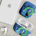New Zealand Chatham Islands AirPods Case Wharekauri Forget Me Not With Black Robin - Aussie Hoodie