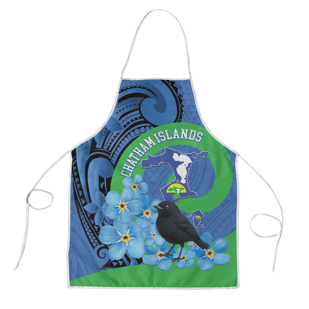 New Zealand Chatham Islands Apron Wharekauri Forget Me Not With Black Robin - Aussie Hoodie