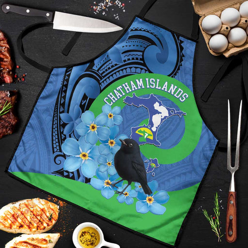 New Zealand Chatham Islands Apron Wharekauri Forget Me Not With Black Robin - Aussie Hoodie