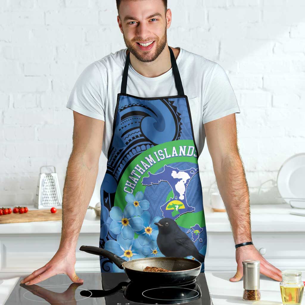 New Zealand Chatham Islands Apron Wharekauri Forget Me Not With Black Robin - Aussie Hoodie