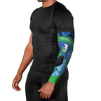 New Zealand Chatham Islands Arm Sleeves Wharekauri Forget Me Not With Black Robin - Aussie Hoodie