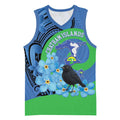 New Zealand Chatham Islands Basketball Jersey Wharekauri Forget Me Not With Black Robin - Aussie Hoodie