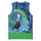 New Zealand Chatham Islands Basketball Jersey Wharekauri Forget Me Not With Black Robin - Aussie Hoodie