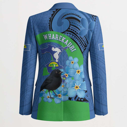 New Zealand Chatham Islands Blazer Wharekauri Forget Me Not With Black Robin - Aussie Hoodie