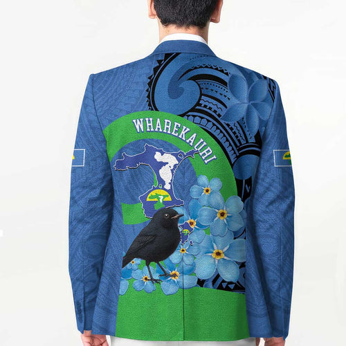 New Zealand Chatham Islands Blazer Wharekauri Forget Me Not With Black Robin - Aussie Hoodie
