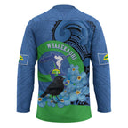 New Zealand Chatham Islands Hockey Jersey Wharekauri Forget Me Not With Black Robin - Aussie Hoodie