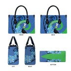 New Zealand Chatham Islands Leather Bag Wharekauri Forget Me Not With Black Robin - Aussie Hoodie