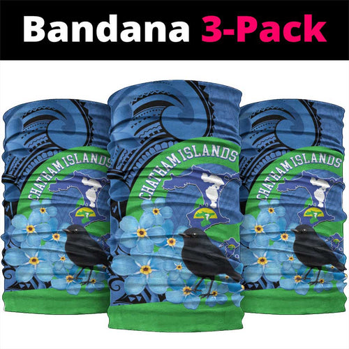 New Zealand Chatham Islands Neck Gaiter Wharekauri Forget Me Not With Black Robin - Aussie Hoodie