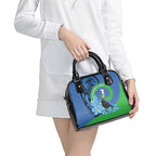 New Zealand Chatham Islands Shoulder Handbag Wharekauri Forget Me Not With Black Robin