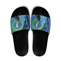 New Zealand Chatham Islands Slide Sandals Wharekauri Forget Me Not With Black Robin - Aussie Hoodie
