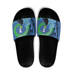 New Zealand Chatham Islands Slide Sandals Wharekauri Forget Me Not With Black Robin - Aussie Hoodie