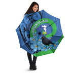 New Zealand Chatham Islands Umbrella Wharekauri Forget Me Not With Black Robin - Aussie Hoodie