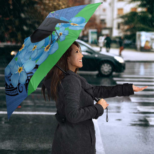 New Zealand Chatham Islands Umbrella Wharekauri Forget Me Not With Black Robin - Aussie Hoodie