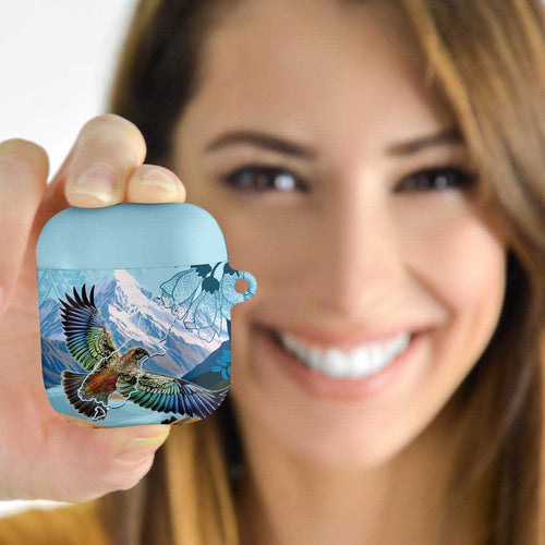 New Zealand South Island AirPods Case Te Waipounamu Aoraki Kea Bird - Aussie Hoodie