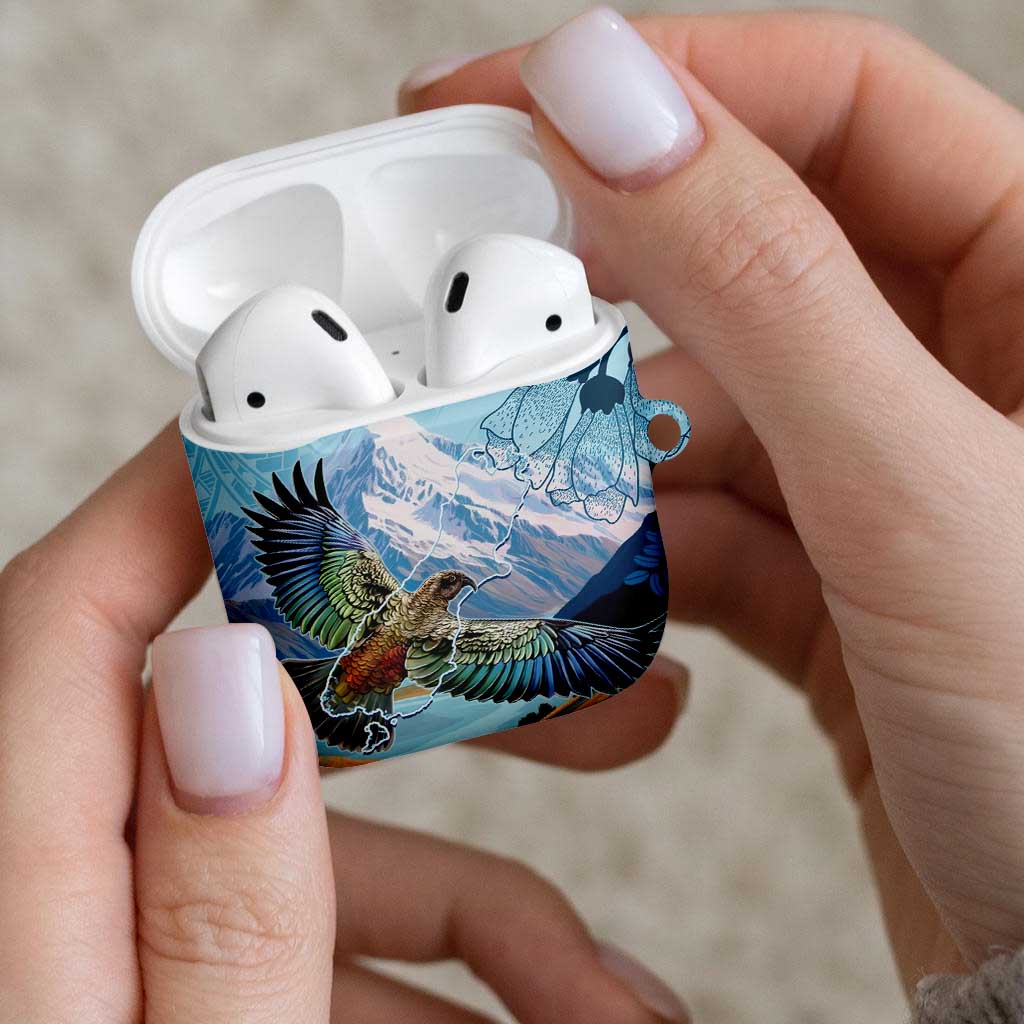 New Zealand South Island AirPods Case Te Waipounamu Aoraki Kea Bird - Aussie Hoodie