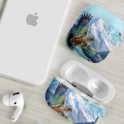 New Zealand South Island AirPods Case Te Waipounamu Aoraki Kea Bird - Aussie Hoodie
