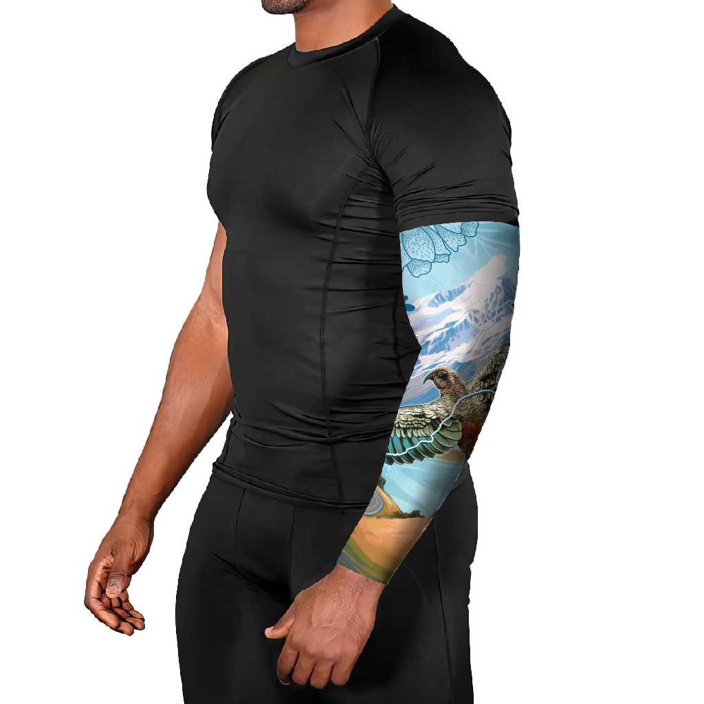 New Zealand South Island Arm Sleeves Te Waipounamu Aoraki Kea Bird - Aussie Hoodie