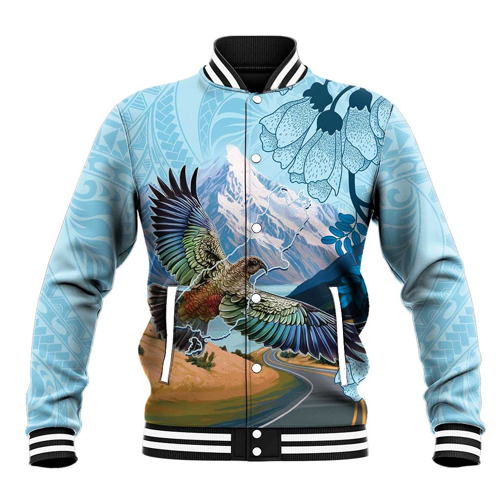 New Zealand South Island Baseball Jacket Te Waipounamu Aoraki Kea Bird
