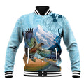 New Zealand South Island Baseball Jacket Te Waipounamu Aoraki Kea Bird