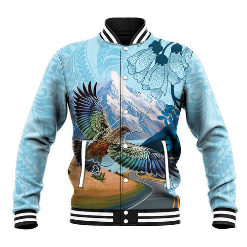 New Zealand South Island Baseball Jacket Te Waipounamu Aoraki Kea Bird