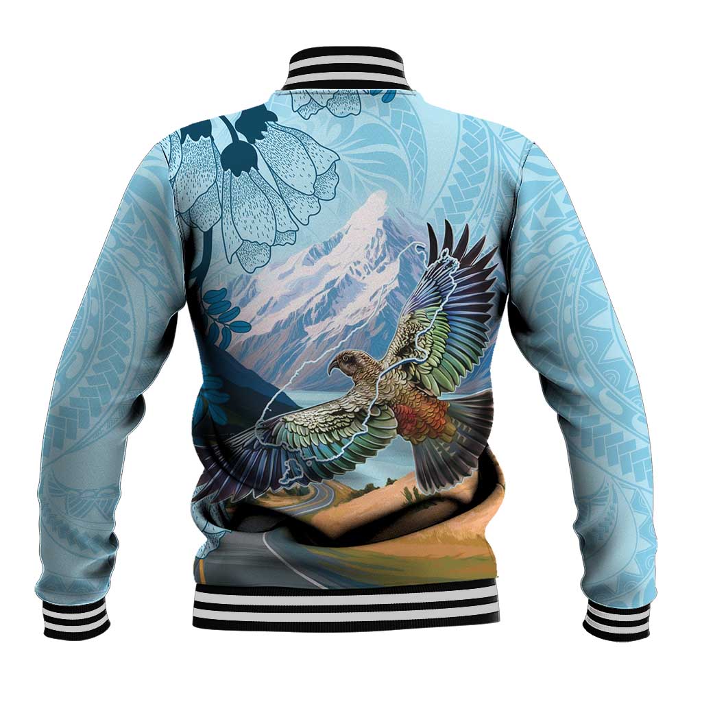 New Zealand South Island Baseball Jacket Te Waipounamu Aoraki Kea Bird