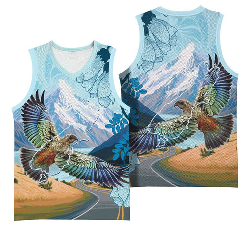 New Zealand South Island Basketball Jersey Te Waipounamu Aoraki Kea Bird - Aussie Hoodie