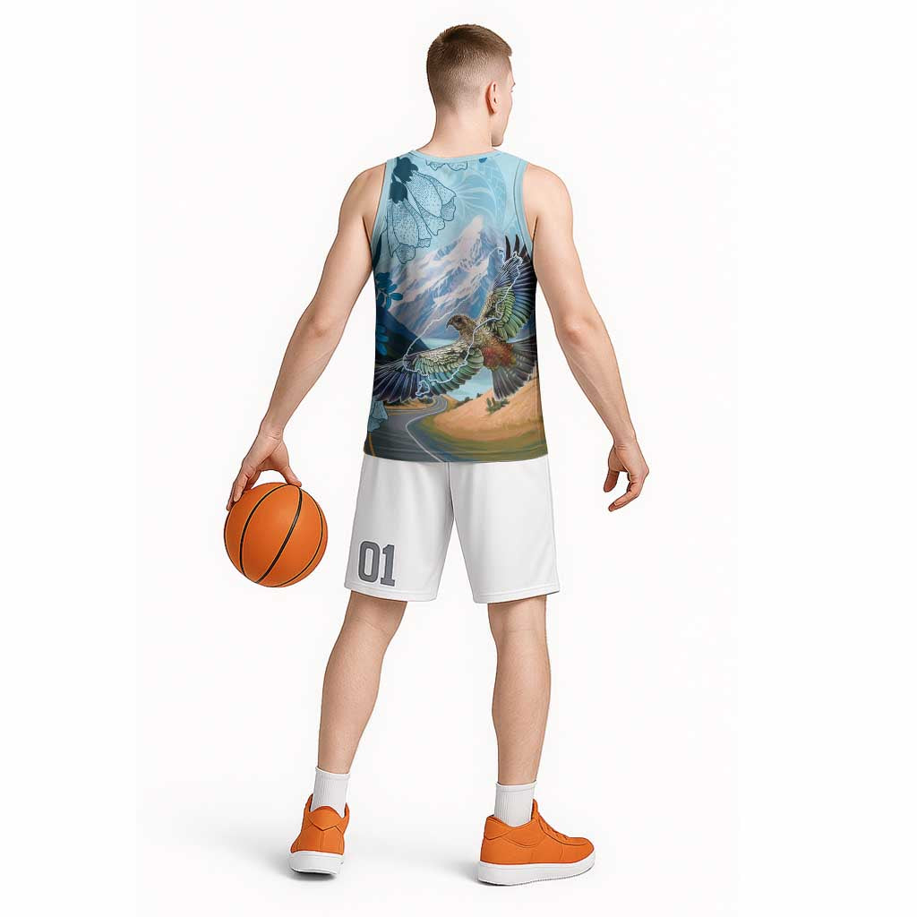 New Zealand South Island Basketball Jersey Te Waipounamu Aoraki Kea Bird - Aussie Hoodie