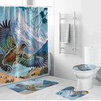 New Zealand South Island Bathroom Set Te Waipounamu Aoraki Kea Bird - Aussie Hoodie