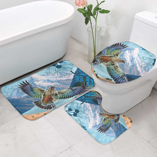 New Zealand South Island Bathroom Set Te Waipounamu Aoraki Kea Bird - Aussie Hoodie