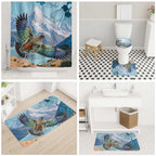 New Zealand South Island Bathroom Set Te Waipounamu Aoraki Kea Bird - Aussie Hoodie