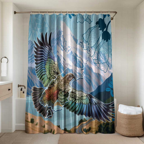 New Zealand South Island Bathroom Set Te Waipounamu Aoraki Kea Bird - Aussie Hoodie