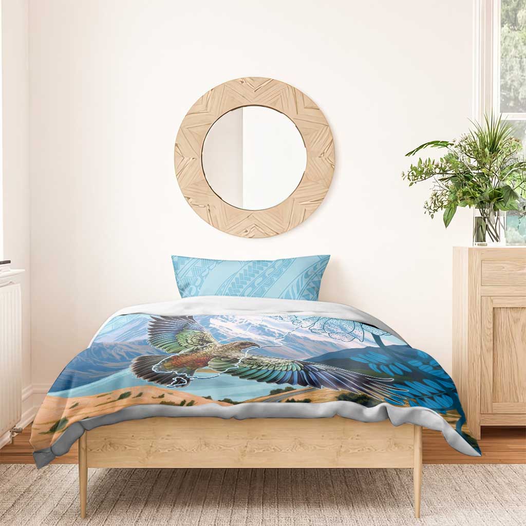 New Zealand South Island Bedding Set Te Waipounamu Aoraki Kea Bird