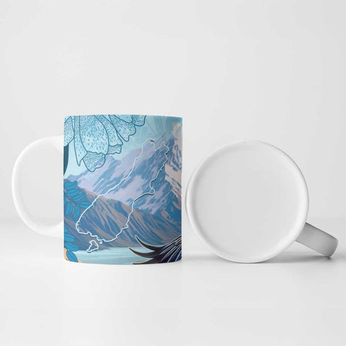 New Zealand South Island Ceramic Mug Te Waipounamu Aoraki Kea Bird - Aussie Hoodie