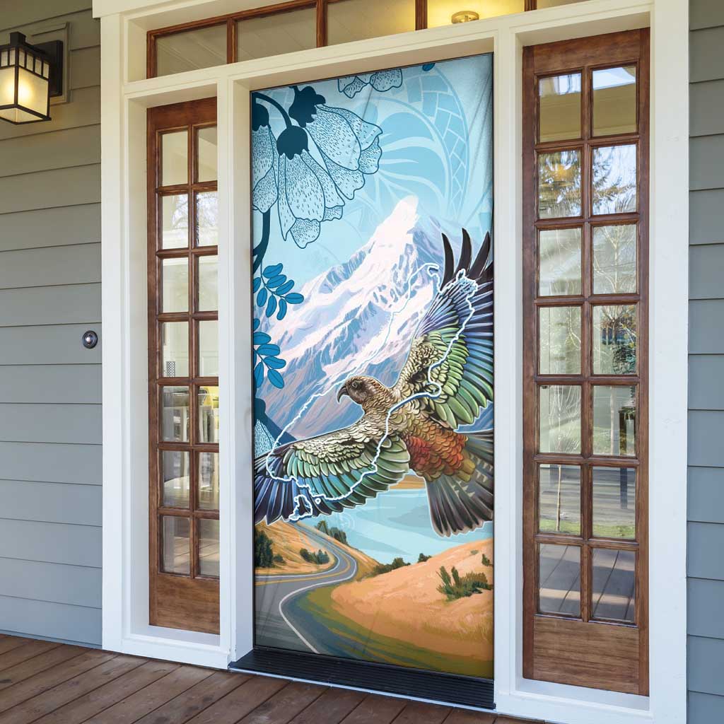 New Zealand South Island Door Cover Te Waipounamu Aoraki Kea Bird - Aussie Hoodie