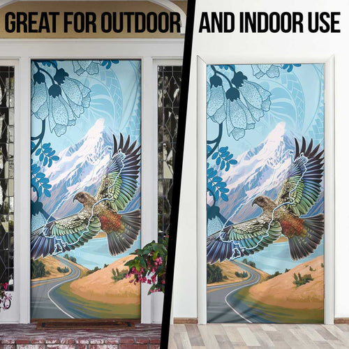 New Zealand South Island Door Cover Te Waipounamu Aoraki Kea Bird - Aussie Hoodie