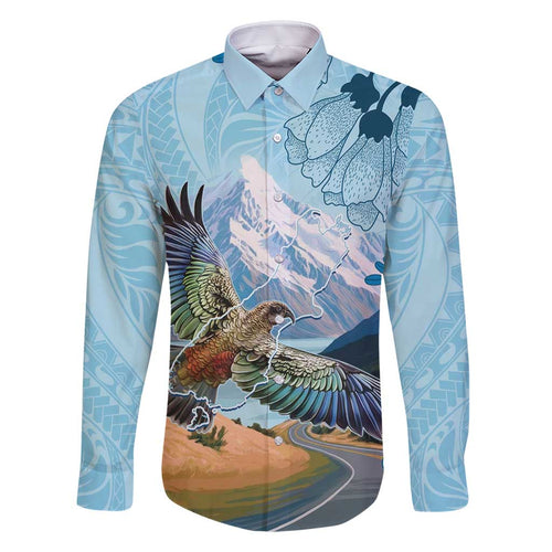 New Zealand South Island Family Matching Mermaid Dress and Hawaiian Shirt Te Waipounamu Aoraki Kea Bird