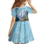 New Zealand South Island Family Matching Puletasi and Hawaiian Shirt Te Waipounamu Aoraki Kea Bird