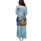New Zealand South Island Family Matching Puletasi and Hawaiian Shirt Te Waipounamu Aoraki Kea Bird