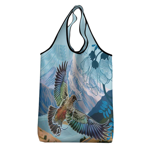New Zealand South Island Grocery Bag Te Waipounamu Aoraki Kea Bird