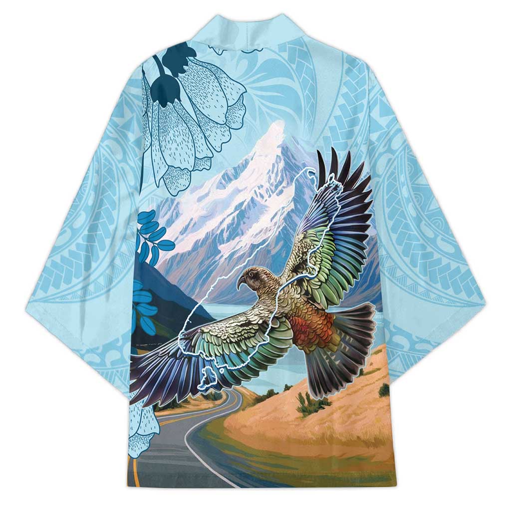 New Zealand South Island Kimono Te Waipounamu Aoraki Kea Bird - Aussie Hoodie
