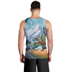New Zealand South Island Men Tank Top Te Waipounamu Aoraki Kea Bird