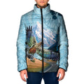New Zealand South Island Padded Jacket Te Waipounamu Aoraki Kea Bird - Aussie Hoodie