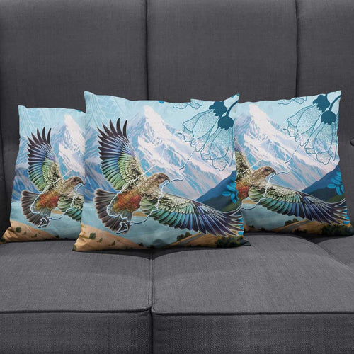 New Zealand South Island Pillow Cover Te Waipounamu Aoraki Kea Bird - Aussie Hoodie