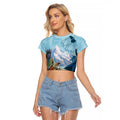 New Zealand South Island Raglan Cropped T Shirt Te Waipounamu Aoraki Kea Bird