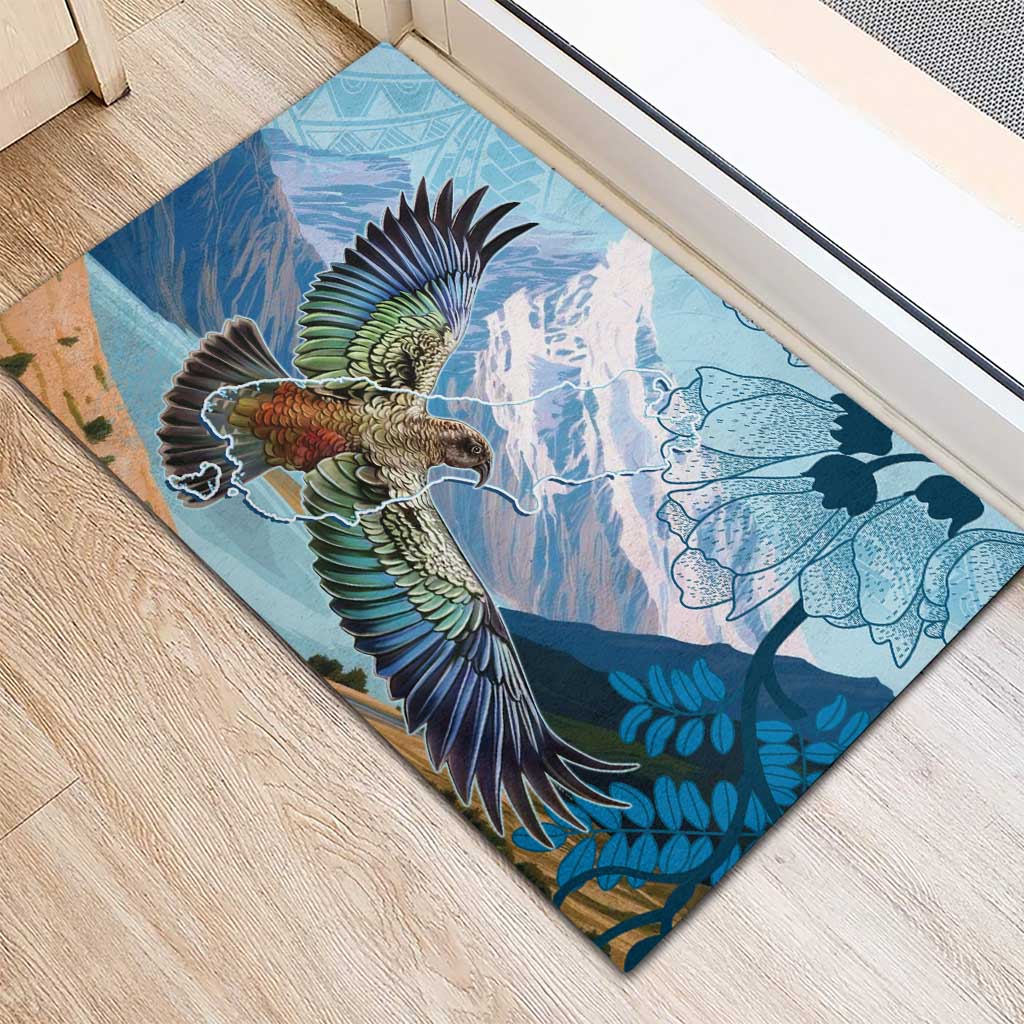 New Zealand South Island Rubber Doormat Te Waipounamu Aoraki Kea Bird